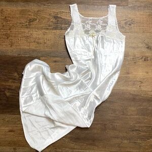 Vintage California Dynasty Bridal Nightgown Slip White wedding lingerie Small